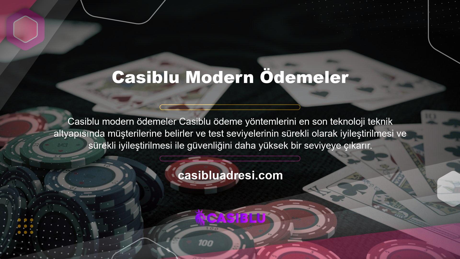Casiblu en geniş müşteri aralığına en güvenli ve en hızlı ödeme yöntemlerini sunarak piyasadaki en beğenilen çevrimiçi oyunculardan biri olduğunu kanıtladı